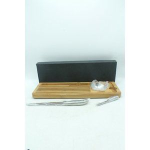 Wooden Sheetz Bread Board w/Knife & Spreader